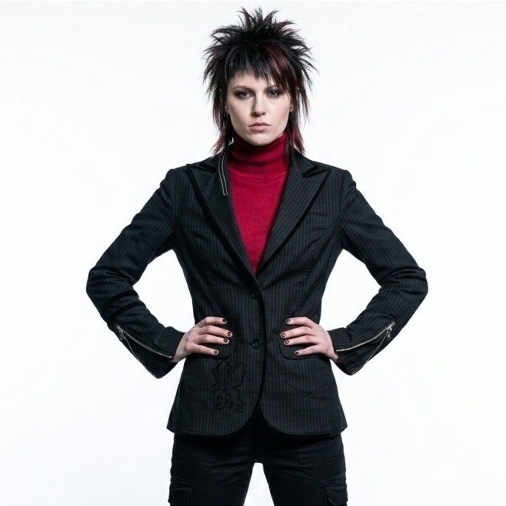 Triple Five Soul Women Reversible Wool Blazer Y2K Vintage Small Urban Streetwear